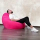 Кресло мешок груша Овал Coolki Велюр антикоготь XXL 130x90 Розовый - изображение 2