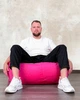 Кресло мешок груша Овал Coolki Велюр антикоготь XXL 130x90 Розовый - изображение 5