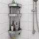 Кутова полиця для ванної IKEA BROGRUND 30408979 Сталева - зображення 2