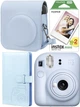 Набор Fujifilm INSTAX Mini 12 Pastel Blue Фотокамера моментальной печати / Картриджі 20 фото / Чехол / Альбом 96 фото Голубой + Подарочная упаковка - изображение 1
