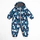 Зимний детский теплый цельный комбинезон от 6 месяцев до 1 года (74 размер) с капюшоном (Йети) - изображение 1