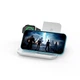 Док станция беспроводное зарядное Qi 4в1 Wireless Charger JYD X499 5-15W Watch/Airpods/Phone RGB light white - изображение 3