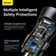 Адаптер автомобільний Baseus Golden Contactor Max Dual Fast Charger Car Charger |1USB/1Type-C, QC/PD, 60W/3A| Колір Grey - зображення 11