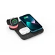Док станция беспроводное зарядное Qi 4в1 Wireless Charger JYD X499 5-15W Watch/Airpods/Phone RGB light black - изображение 4