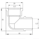 Кутник 1/2″ВЗ нікельований NL333S OPTIMUM - изображение 3