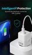 20W швидка зарядка Compact 2USB Pd Type-c Kuulaa зарядний пристрій для Apple, Iphone, Xiaomi, Samsung білий - зображення 2