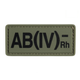 M-Tac нашивка група крові AB(IV) Rh(-) PVC 25х60 Olive - зображення 1