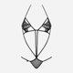 Body erotyczne damskie Obsessive Luiza body Czarne (5900308553053) - obraz 3