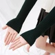 Митенки в рубчик длинные зеленые One Size - изображение 2