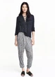 Брюки H&M XS Белый 0186372_волны_18 - изображение 1