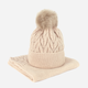 Комплект (шапка + шарф) жіночий Art Of Polo Hat&Scarf cz21800 One Size Light Beige (5902021184071) - зображення 1