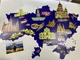 Яскрава карта України зі визначними пам'ятками та містами (наклейки для школи наклейки на стіну в клас) матова 1000х760мм - зображення 7