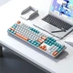Клавиатура Aula Mechanical F2088 PRO White/Blue, plus 9 Orange keys KRGD blue (6948391234908) - изображение 2