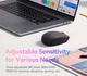 Мышка беспроводная Baseus F01a Wireless Mouse 2.4G/BT5.0+BT3.0 800-1000-1200dpi grey B01055502833-00 - изображение 5