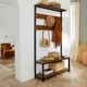 Дизайнерская Напольная вешалка в стиле Loft Design 110x30x180h Черный/Дерево ATL122 - изображение 4