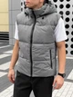 Мужской стеганый пуховой жилет (безрукавка) с капюшоном Reload - Soft XXL серый - изображение 1