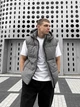 Мужской стеганый пуховой жилет (безрукавка) с капюшоном Reload - Soft XXL серый - изображение 5
