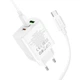 Сетевое зарядное устройство Hoco C126A Pure PD+QC 40W(2C1A)|1 USB-A, 2 Type C, кабель Type-C to Type-C 1 метр - изображение 4