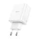 Сетевое зарядное устройство Hoco C126A Pure PD+QC 40W(2C1A)|1 USB-A, 2 Type C|адаптер с быстрой зарядкой Белый - изображение 2