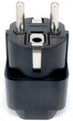 Переходник сетевой дорожный US/UK/AU на EU вилку Черный (EU Adapter black) - изображение 2