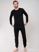 Комплект чоловічої термобілизни (лонгслів та кальсони) нар. 3XL (50-52) Чорний (зимове, спортивне, повсякденне) (22101) - зображення 1