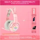 Навушники ONIKUMA Gaming CAT with LED K9 7.1 Pink - изображение 3