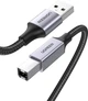 Кабель для принтера UGREEN US369 USB-A 2.0 - USB-B 2.0 Cable Braided, 1.5m Black 80802 - изображение 1