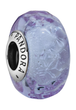 Srebrny charms Pandora Moments Fioletowe Szklane Wzory Murano (5700302872040) - obraz 1