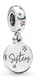 Srebrny charms Pandora Moments Wiecznie Siostry Dangle (5700302775822) - obraz 1