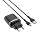 Сітчасте зарядне пристрій з кабелем HOCO C12Q Smart QC3.0 charger set(Type-C) 18W Black (6931474716293) - зображення 1