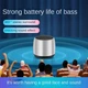 Портативна Bluetooth міні-колонка M1 Bt 5.0 200мАh 3W TWS об'ємний звук металевий корпус з ремінцем Silver - зображення 9