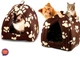Будиночок для собак та кішок Pet Hut м'яка лежанка коричнева - зображення 5