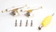 Подвески для фингерборда Just Skate FB Premium PRO Truck Revers Kingpin Silver 34 мм - изображение 3