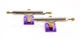 Подвески для фингерборда Just Skate FB Premium PRO Truck Revers Kingpin Purple 34 мм - изображение 1