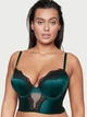 Корсет Бюст'є Victoria's Secret Bombshell Add-2-Cups Push-Up Corset Top подвійний пуш-ап 34B темно-зелений - изображение 3