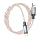 Кабель HOCO с подсветкой Lightning Shine charging data cable U112 |1m, 2.4A| Grey - изображение 4