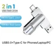 Флешка MOVESPEED 64GB 2в1 Type-C/USB для Macbook, Android, ПК - изображение 1