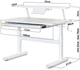 Детский стол Evo-Kids TH-210 с полкой S50 XL White (TH-210 W + BD-S50 XL) - изображение 8