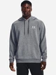 Худи на флисе мужское Under Armour UA Icon Fleece Hoodie 1373880-012 S Серое (196039158796) - изображение 1