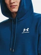 Худи утепленное мужское Under Armour Essential Fleece Hoodie 1373880-426 M Синее (196884246129) - изображение 4