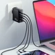 Зарядний пристрій Essager 100W GAN (2xType-C + 2xUSB-A) (Чорний) - изображение 3