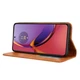 Чехол-книжка Deexe Retro Style для Motorola Moto G84 - Brown - изображение 3