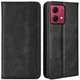 Чехол-книжка Deexe Retro Style для Motorola Moto G84 - Black - изображение 1