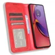 Чехол-книжка Deexe Retro Style для Motorola Moto G84 - Red - изображение 2