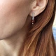Серебряные серёжки (пара) серьги Шар с Янтарем серебро 925 Родированное 904 3.38г - изображение 2