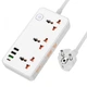 Сетевой удлинитель Hoco AC8A ( 3 USB порта, 1 Type-C, 1.5 метра, PD 30 Ватт, QC, 5V/3A, 9V/3A, 12V/2.5A, 15V/2A та 20V/1.5A европейская вилка, защита от перегрузки/короткого замыкания) - Белая - изображение 1