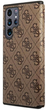 Etui z klapką Guess Book 4G Metal Gold Logo do Samsung Galaxy S22 Ultra Brown (3666339042769) - obraz 2