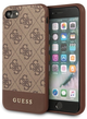 Etui plecki Guess 4G Stripe Collection do Apple iPhone 7/8 Brown (3700740471319) - obraz 1