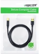 Кабель UGREEN US135 USB 2.0 AM to BM Print Cable 1 м Black (UGR-20846) - зображення 3