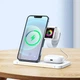 Бездротовий зарядний пристрій 22W REMAX Minxl Series 3-in-1 Foldable Wireless Charger RP-W60 White - зображення 3